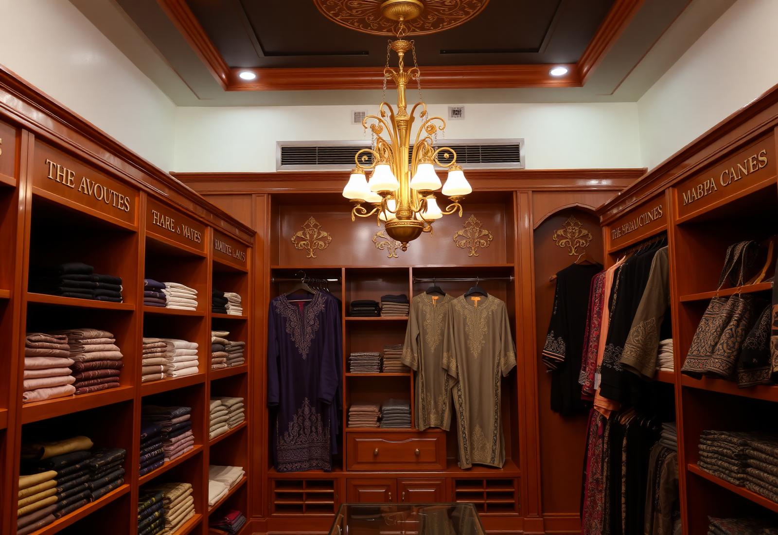 Interior of Taj Deira Fashion boutique in Souk Okadh, Deira, Dubai
